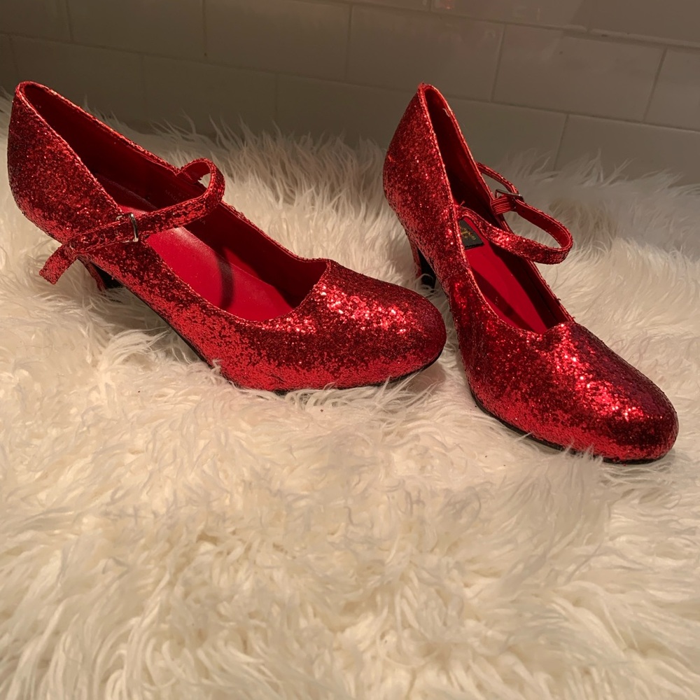 Spirit Red Glitter Heels